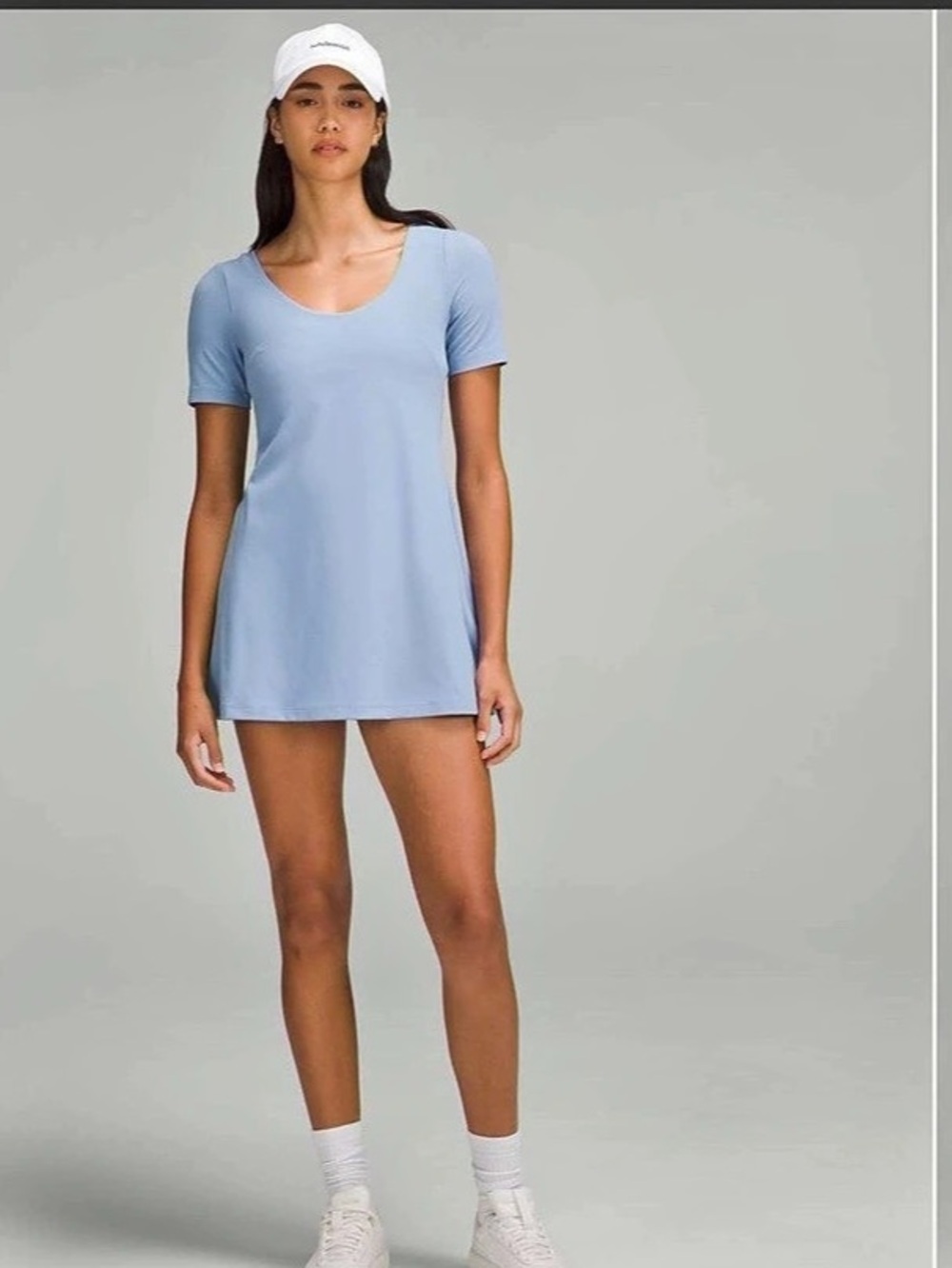 lululemon Align Short-Sleeve Mini Dress Blue Willow Size 4